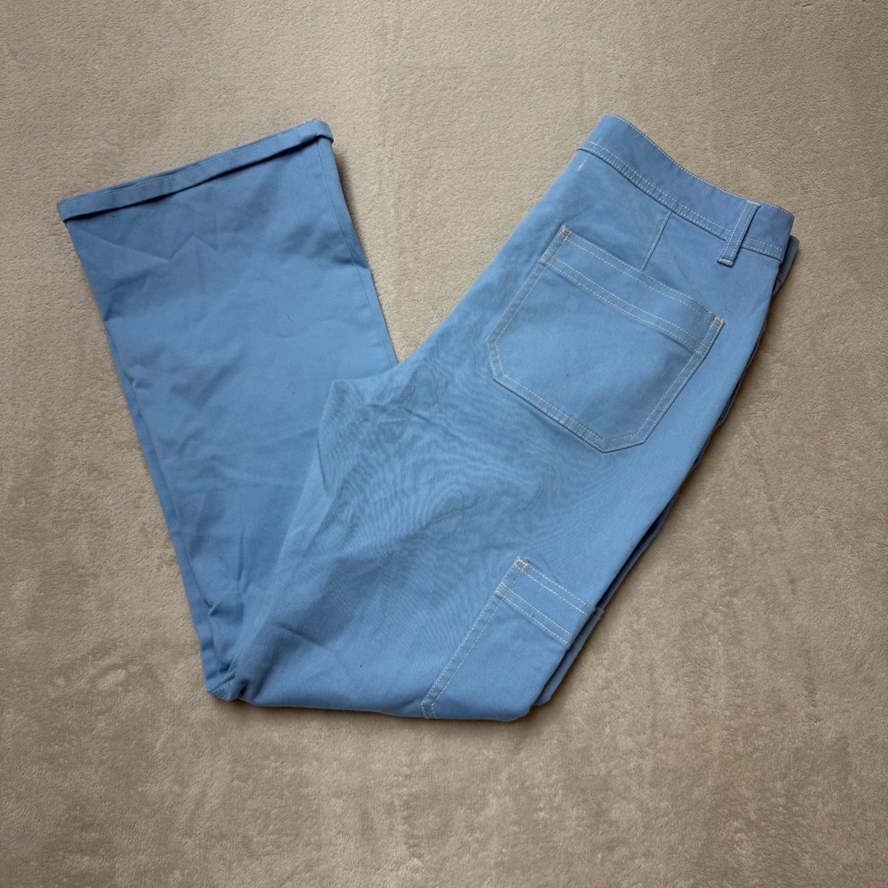 BDG Urban Outfitters Light Blue Cargo Flare Pants High Rise Utility Size 6